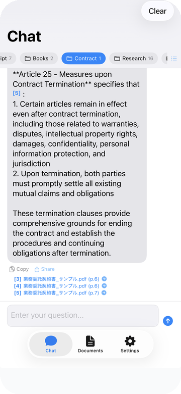 LocalRAG! answer with source citations